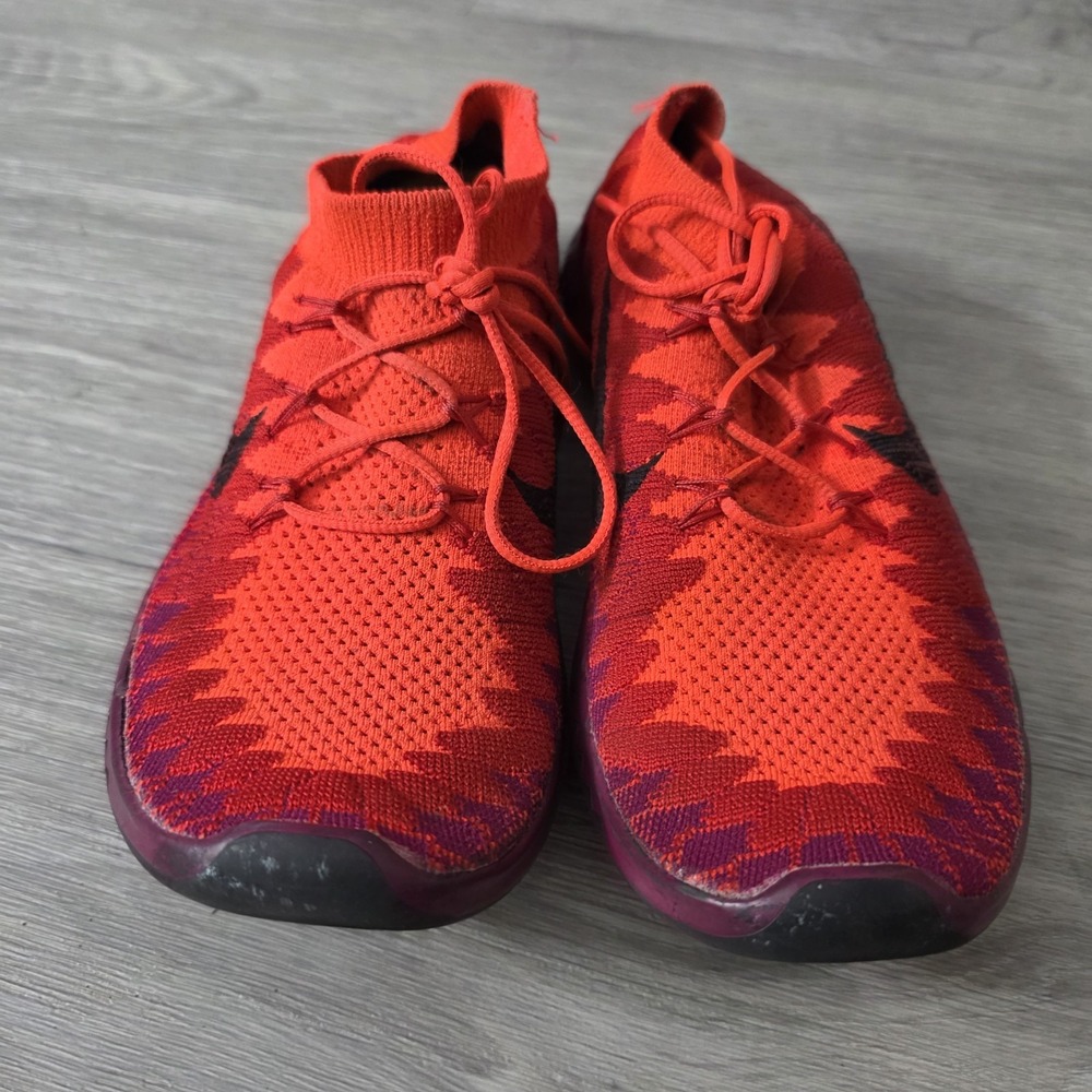 Nike Womens Free 3.0 Flyknit Bright Crimson 636231-600 Size 8.5 Shoes Sneakers - Picture 7 of 10
